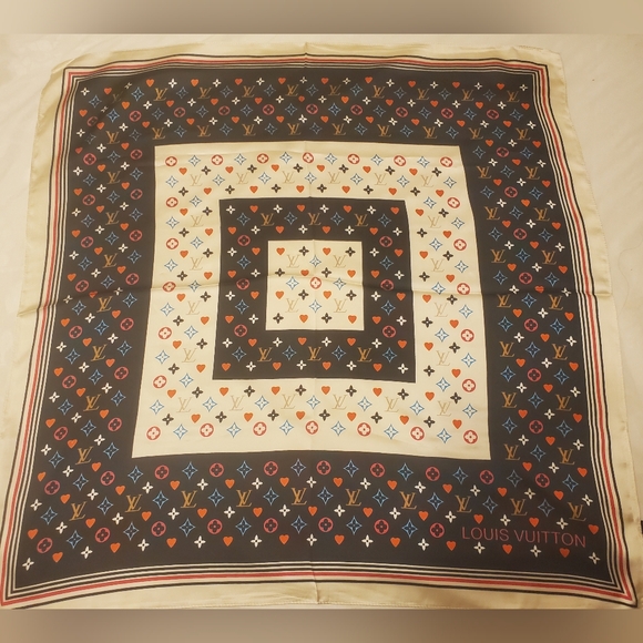 Louis Vuitton 100% Silk Monogram Scarf - Picture 1 of 8
